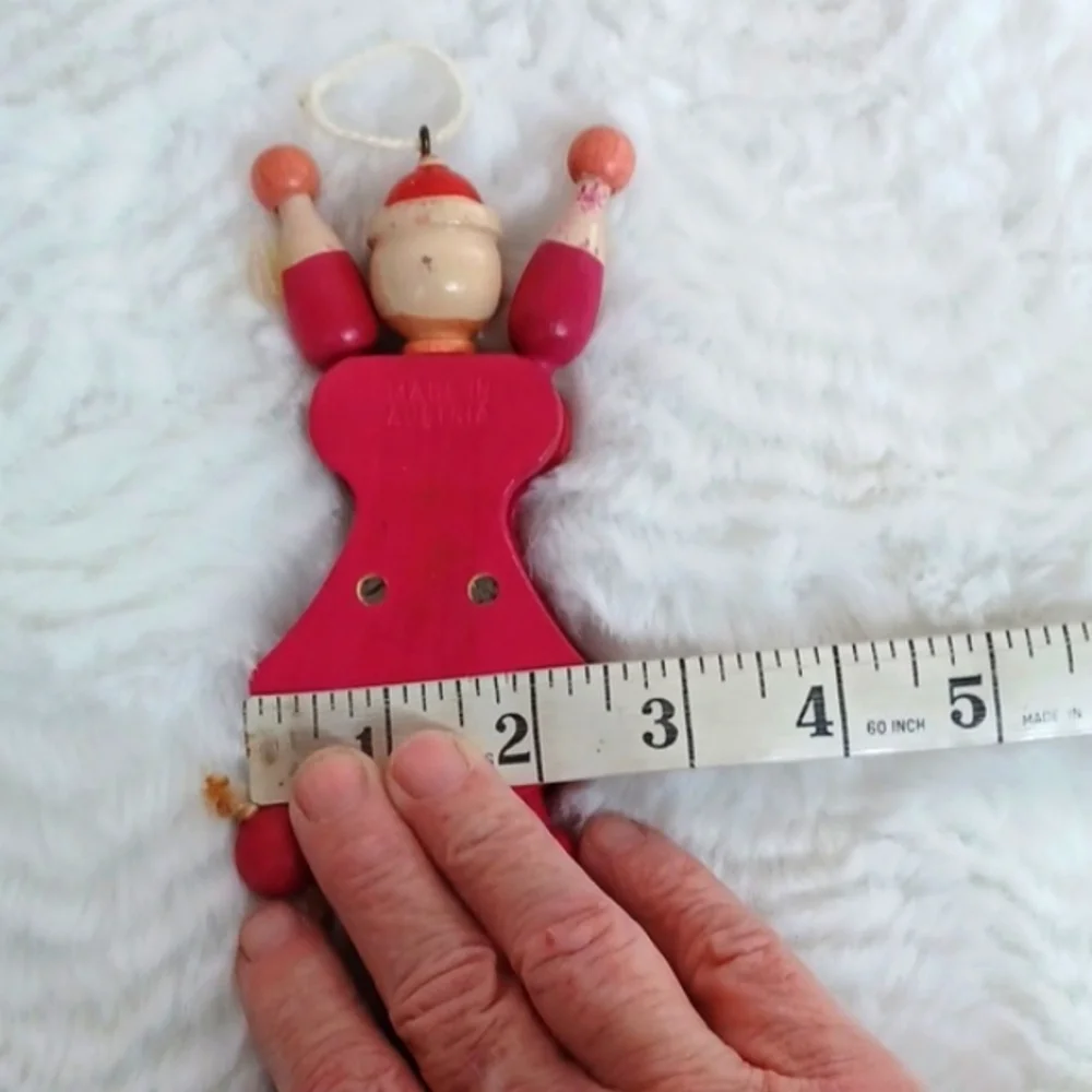 Santa Vintage Wooden TOY ‎ Ornament